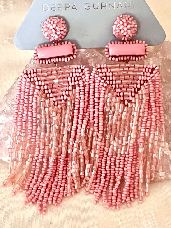 Deepa Gurnani Jewelry - NWT Deepa Gurnani Beaded Fringe Chandeliers